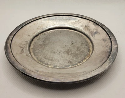 Piattino/piattino tondo Forbes Silver Co placcato argento 5,5” appannato 284 - Immagine 1 di 3