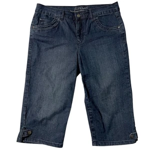 Gloria Vanderbilt Denim Capris Women 8P Blue Indigo Skimmer Lexi Stretchy Comfy - Picture 1 of 19