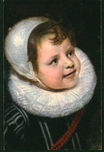 Alte AK Cornelis von VOS Bilddetail Künstlerportrait - Bild 1 von 2