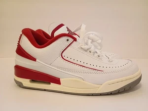 Nike Air Jordan 2/3 Varsity Rojo Blanco Cuero Niños 5 Totalmente Nuevas FD0384-161 - Imagen 1 de 6