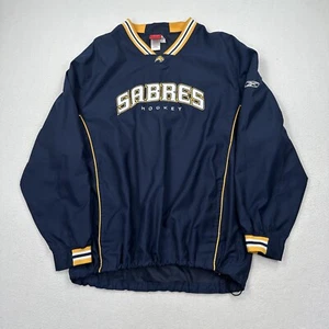 Buffalo Sabres Reebok Pullover Windbreaker Jacket Size XL Blue Y2K - Picture 1 of 12