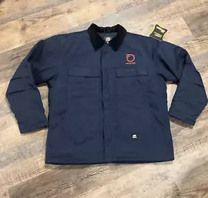 Men's Berne Heritage Twill Chore Coat Navy Size X-large Many Pockets New W/Logo - Picture 1 of 15