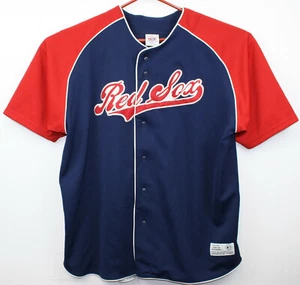 BOSTON RED SOX Jersey by True Fan Men's 2XL Bill T. #12 Blue/Red Colorblock  - Picture 1 of 7