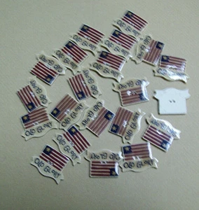 BOTONES DISEÑO BANDERA GLORIA ANTIGUA - LOTE DE 21 - Imagen 1 de 1