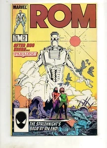 Rom #75 VF- 7.5 FINAL ISSUE! LOW PRINT/DISTRIBUTION! MARVEL TOUGH COPPER AGE!! 1 - Picture 1 of 2