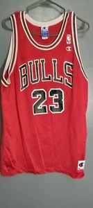 vintage Champion Chicago Bulls Jordan #23 Jersey size 48 or XL - Picture 1 of 9