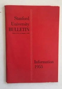3. Januar 1955 Stanford University Studenteninfo. Bulletin Handbuch Serie 9, Nr. 34 - Bild 1 von 3