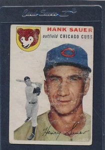 1954 Topps #004 Hank Sauer Cubs Poor 54T4-100515-1 - Picture 1 of 1