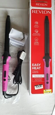 Revlon Easy Heat 1" Precision Curling Iron Pink Dual Voltage 5-Heat Settings - Image 1 of 3