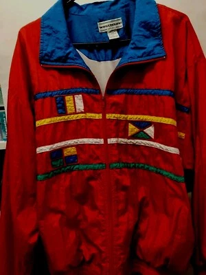 Chaqueta cortavientos Westbound Sport talla XL forrada con cierre de cremallera roja Foto 1 de 4