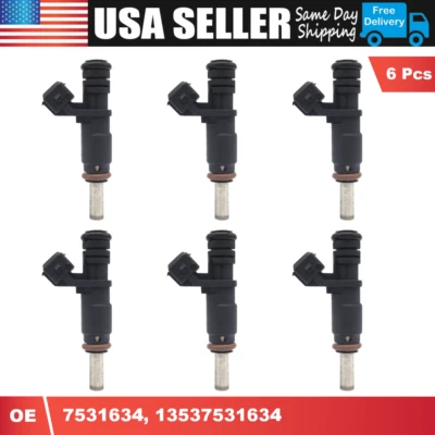 6X Inyector de combustible 7531634 para BMW 328i 330i 525i 528i 530i X3 X5 Z4 13537531634 Foto 1 de 4