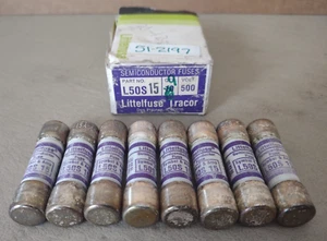 PACK OF 8 PCS  LITTELFUSE L50S-15A 15AMP 500VAC/450VDC Semiconductor Fuses - Picture 1 of 2