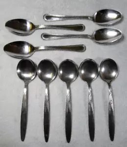 5 Lovely Vintage Monogram Hong Kong Wheat Design Soup Spoons & 4 Genware Spoons - Picture 1 of 10