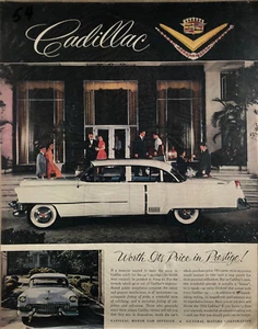 1954 Vintage Cadillac Ad - Worth Its Price in Prestige! - Picture 1 of 2