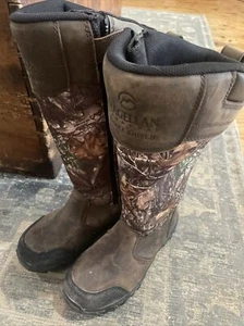 Magellan Outdoors Snake Shield Tall Waterproof Camo Leather Hunting Boots Mens 7 - Picture 1 of 8