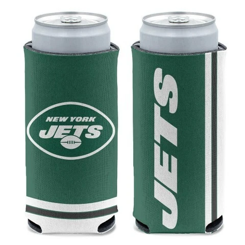 NEW YORK JETS 12 0Z SELTZER SLIM CAN COOZIE KOOZIE COOLER HOLDER NFL LICENSED Cover