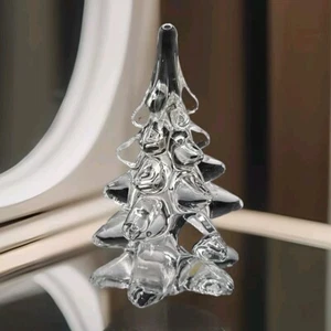 Vtg The Toscany Collection Solid Clear 24% Lead Crystal Christmas Tree 6”Taiwan - Picture 1 of 7