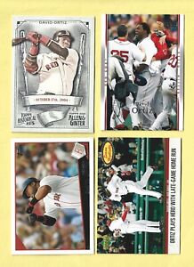 David Ortiz Boston Red Sox 4 Card Lot with 2006 & 2007 Upper Deck