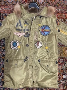 Vintage Parka with patches - Avirex XL - Picture 1 of 11