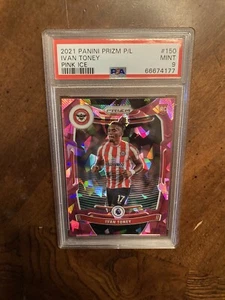 2021-22 Panini Prizm IVAN TONEY Pink Cracked Ice Prizm Brentford Rookie RC PSA 9 - Picture 1 of 4