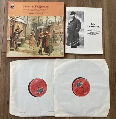 BEECHAM, DE LOS ANGELES puccini la boheme 2X LP, BOX SET, EX/EX-, SLS 896, vinyl - Image 1 of 4