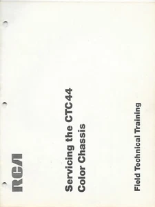Vintage 1969 RCA Victor CTC44 Chassis Series Television Service Manual Original - Picture 1 of 1