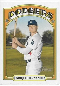 2021 Heritage Baseball SP Enrique Hernandez Dodgers - Bild 1 von 2