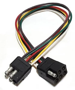 Bucle conector moldeado plano de 12" de 6 vías, extremos macho y hembra, tapa para camioneta | ATC 612 - Imagen 1 de 1