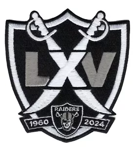 π₯ 4" 2024 OAKLAND/LAS VEGAS RAIDERS LXV 65 Seasons Anniversary Iron-on PATCH! - Picture 1 of 1