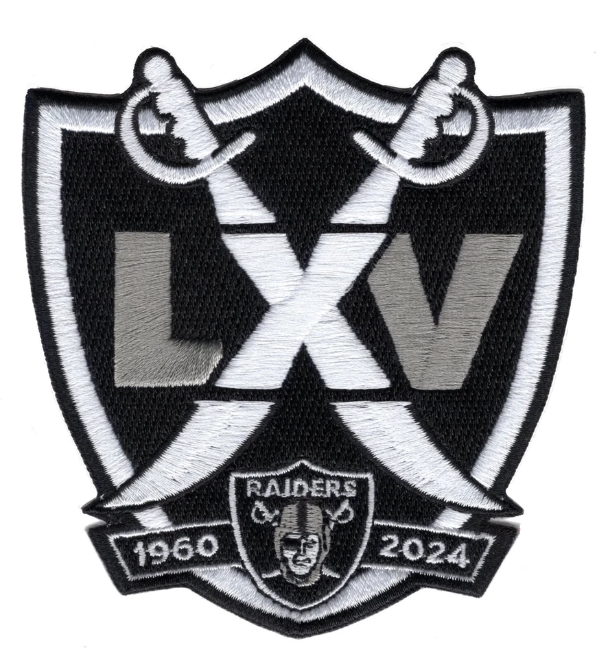 🔥 4" 2024 OAKLAND/LAS VEGAS RAIDERS LXV 65 Seasons Anniversary Iron-on PATCH!