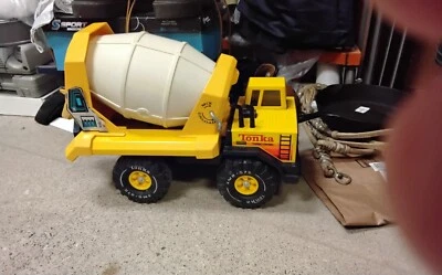 Vintage 1980's TONKA CEMENT MIXER Turbo Diesel Yellow Pressed Steel 23.5" Long  - Image 1 of 4