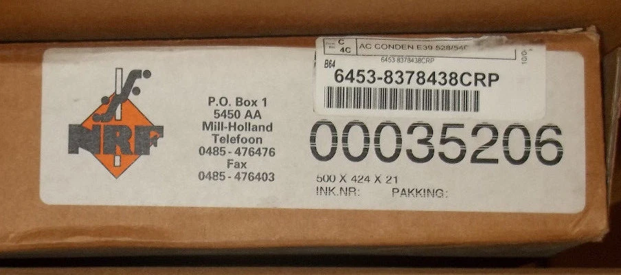 A/C Condenser (AC) - NRF 64 53 8 378 438  - Image 1 of 1