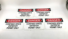 Lot of 5 New Condor 15H986 Caution Confined Space Enter By Permit Only Signs