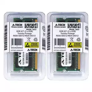 8GB KIT 2 x 4GB Toshiba Portege R830-S8312 R830-S8320 R830-S8322 Ram Memory - Picture 1 of 1