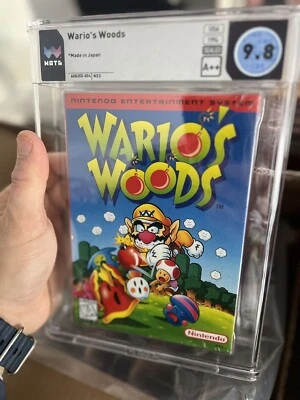 9.8 A++ Wario's Woods (Nintendo NES) WATA Graded Sealed MINT TOP POP VGA CGC - Image 1 of 2