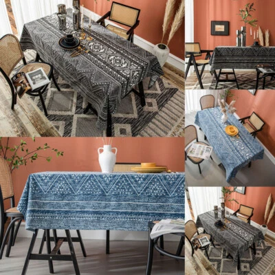 Tablecloth Rectangle Table Cloth Cover Tea Tablewear Kitchen Dinner Room Decor - Image 1 of 4