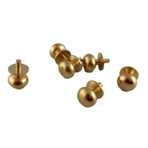 Melody Jane Dolls House Miniature Door Furniture 6 Brass Door Knobs Handles - Picture 1 of 8