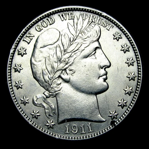 1911-S Barber Half Dollar Silver  ---- Stunning Coin ---- #UU013 Cover