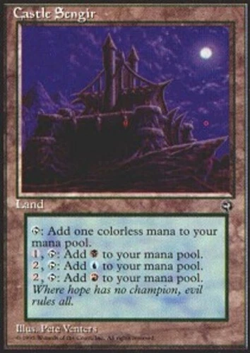 Castle Sengir ~ Heavily Played Homelands MTG Magic UltimateMTG Land Card - Image 1 of 1