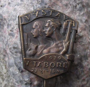 1929 Rare Czechoslovakia National Exhibition Show Expo Tabor Pin Badge - Picture 1 of 5