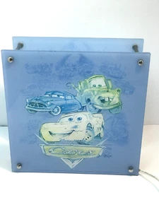 Disney Pixar Cars Animators Square Nightlight Room Table Lamp Decor Blue - Picture 1 of 23