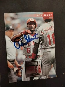 Ron Gant Autographed Trading Card Atlanta Braves Reds MLB - Picture 1 of 1