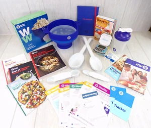 Weight Watchers 24 pc Lot - Popcorn Bowl/Shaker/Journals/Books/Calculator/Spoons - Picture 1 of 22
