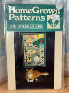 The Golfers #106 HomeGrownPatterns 1992 trapunte 22x34 trapunta da parete pallina da golf - Foto 1 di 3
