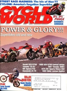 Cycle World Magazine September 2000 Power & Glory!!! Superbikes old and new - Imagen 1 de 2
