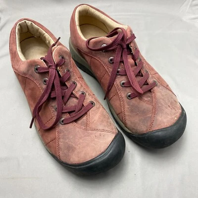 Keen Hiking Sneakers Women's 10 Presidio Red Maroon Leather Round Toe Oxford - Image 1 of 4