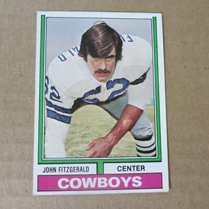 John Fitzgerald RC 1974 Topps #526 Dallas Cowboys Boston College EX