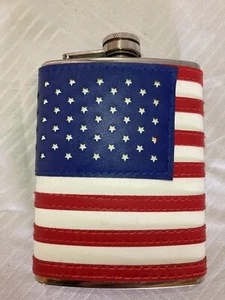 Fiaschetta bandiera americana cucita 8 oz - Foto 1 di 4