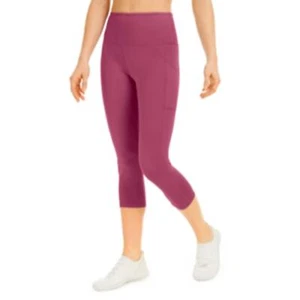 Ideology Purple Cropped Leggings, High Waisted w/ Pockets, Size Extra Small, NWT - Picture 1 of 7