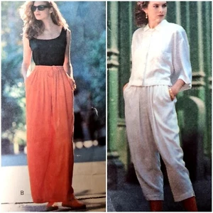 DKNY Flared Shorts Wide Leg Pants Gathered Culottes Vogue Sewing Pattern 2482 - Picture 1 of 3